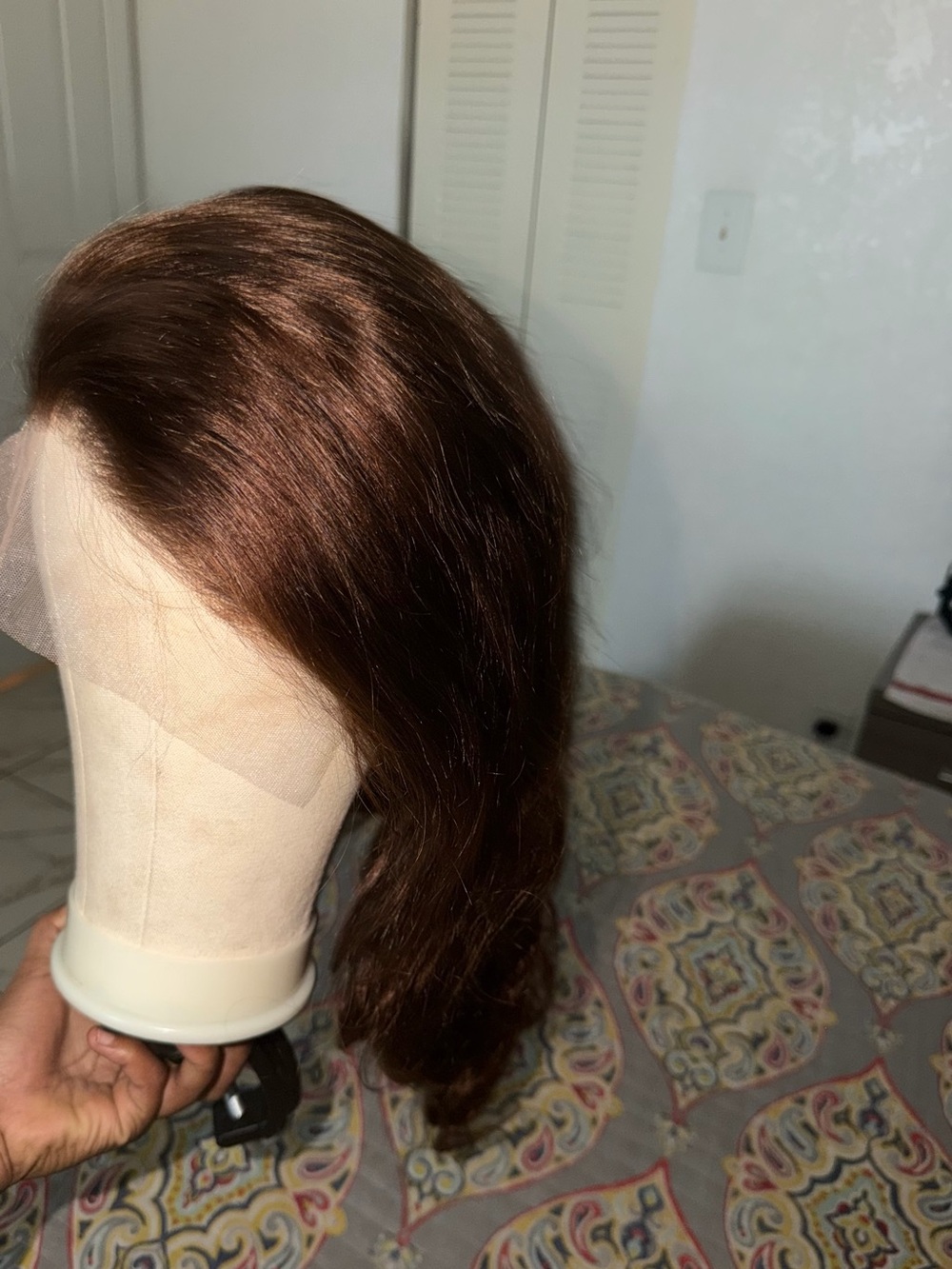 Chestnut Brown Lace Front Wig - Sleek Natural Shine